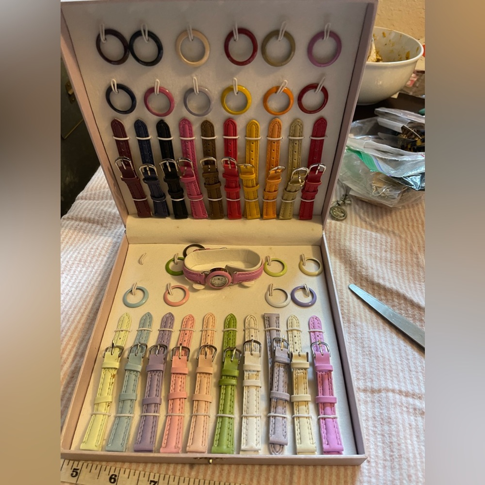 Vintage My Wish Collezioni Watch Set With Case New 1990's